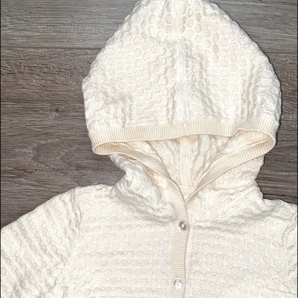 H&M Organic Cotton Honeycomb Waffle Knit Hooded Sweater Jogger Set 12-18 Months - Picture 7 of 14